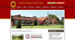 Desktop Screenshot of fulfordheathgolfclub.co.uk