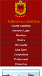Mobile Screenshot of fulfordheathgolfclub.co.uk